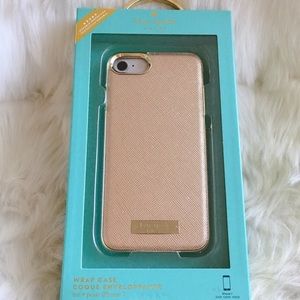Kate Spade iPhone 7 8 Gold/Rose gold wrap case